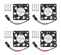AOICRIE Quiet Fan for Raspberry Pi, 4-Pack Cooling Fan, 3.3-5VDC, Suitable for Pi 4B/3B+/3B/Zero/Zero W or Robot Projects