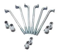 AOICXB 36Pcs Bike Spokes, 10G, 3.0Mm Diameter, 55-225Mm Length, Durable Steel with Nipples for E-Bike, Motorcycle, And Tricycle Wheels(19.5 cm)