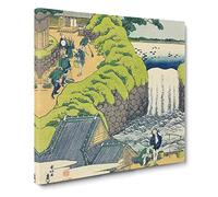 Aoigaoka Waterfall in the Eastern Capital by Katsushika Hokusai Canvas Print | Gallery Wrapped 30mm Frame Wall Art | 14x14 inches | Ready to Hang | Asian Landscape Picture | Living Room Lounge Office
