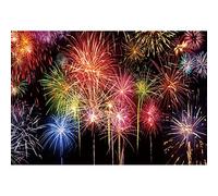 Aoihrraan 1,5x1m Colorful Fireworks Backdrop Glitter Night View Photography Background Anniversary Wedding Birthday New Year'S Eve Graduation Christmas Party Kids Adult Photo Props Vinyl Wallpaper