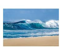 Aoihrraan 1,5x1m Seaside Backdrop Tropical Beach Ocean Blue Sky Spray Sea Waves Seascape Photography Background Surf Holiday Wedding Party Summer Lovers Kids Adults Portrait Photo Studio Props Vinyl