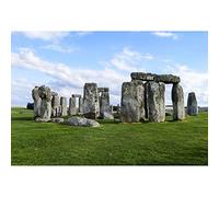 Aoihrraan 1,5x1m Stonehenge Backdrop European Famous Culture Temple Ruins Stones Green Grass Plain Photography Background Wedding Shoots Kids Adults Outdoor Travel Portrait Photo Studio Props