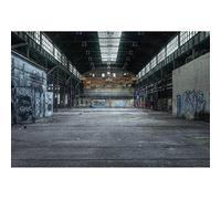 Aoihrraan 2,2x1,5m Abandoned Factory Backdrop Empty Warehouse Ruins Shabby Industry Building Interior Photography Background Girls Boys Adults Retro Nostalgic Artistic Portrait Photo Studio Props