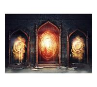 Aoihrraan 2,2x1,5m Magic Mirror Backdrop Dark Vintage Castle Grunge Brick Candles Magical Book Arch Door Photography Background Child Girls Boys Adults Artistic Personal Portrait Photo Studio Props