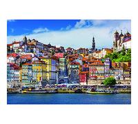 Aoihrraan 2,2x1,5m Portugal City Backdrop Colourful Houses Lisbon Seaside Landscape European Historical Buildings Photography Background Wedding Party Travel Kids Adults Portrait Photo Studio Props
