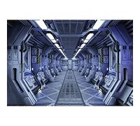Aoihrraan 2,2x1,5m Spaceship Interior Backdrop Universe Space Station Cabin Corridor Futuristic Science Fiction Photography Background for Boys Birthday Party Wallpaper Decoration Photo Studio Props