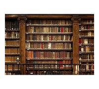 Aoihrraan 2,2x1,5m Vintage Bookshelf Backdrop School Library Retro Bookcase Antique Books Photography Background Online Video Conference Decor Students Graduation Ceremony Banner Photo Studio Props
