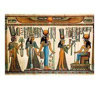 Aoihrraan 2,7x1,8m Ancient Egyptian Papyrus Backdrop Ancient Egypt Parchment Hieroglyphic Gods Ramses Pharaoh Mural Photography Background for Travel Vacation Party Decor Supplies Photo Studio Props