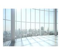 Aoihrraan 2,7x1,8m City Aerial View Backdrop Office Window Skyscraper Cityscape Sunshine Photography Background Online Video Meeting Decoration Success Business Man Woman Portrait Photo Studio Props