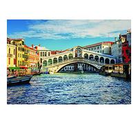Aoihrraan 2,7x1,8m Italy Town Backdrop Venice Rialto Bridge Historical Culture Scenery Sunlight Boat Gondola River Photography Background Wedding Party Travel Lovers Kids Adults Portrait Photo Props