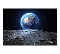 Aoihrraan 2,7x1,8m Outer Space Backdrop Moon Surface Earth Planet Night Starry Sky Photography Background Boy Birthday Decoration Baby Shower Children Astronaut Artistic Portrait Photo Studio Props