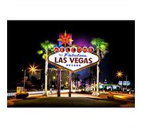 Aoihrraan 2,7x1,8m Welcome To Las Vegas Night City Backdrop Night Billboard American Famous City Scene Photography Background Fabulous Casino Night Theme Birthday Party Men Portrait Photo Studio Props