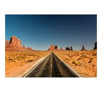 Aoihrraan 3,5x2,5m Western Highway Backdrop Wild West Desert Valley Endless Road Photography Background Racing Competition Party Decoration Banner Video Shoots Portrait Photo Studio Props