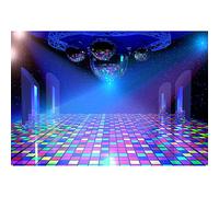 Aoihrraan 3x2,5m Disco Backdrop Neon Spotlight Stage Music Night Club Fever Dancers Ballroom Photography Background 70S 80S 90S Birthday Party Show Kids Adults Portrait Photo Studio Props Vinyl