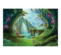 Aoihrraan 3x2m Enchanted Forest Backdrop Cartoon Fairy Woodland Tiger Butterfly Flowers Nature Greenery Wonderland Photography Background Baby Shower Kids Girls Boys Portrait Photo Studio Props