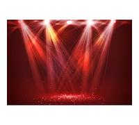 Aoihrraan 3x2m Red Stage Backdrop Bright Interlaced Spotlights Shiny Stage Photography Background Talent Performance Show Award Ceremony Festival Celebration Decoration Banner Photo Studio Props