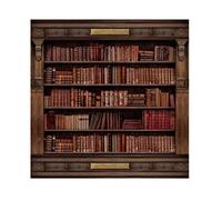 Aoihrraan 3x3m Retro Bookshelf Photography Backdrop Ancient Vintage Bookcase Antique Books Rustic Wood Shelf Background Teacher Student Online Study Video Shooting Portrait Photo Studio Props