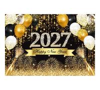 Aoihrraan Glitter Balloon Backdrop 10x8ft 2027 Champagne Background