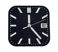 AOIMBNQC 1/4pcs NH35 Dial Man's Watch Square Green Luminous Suitable for NH35/NH36 Movement Accessories Repair Tool(Dial Hands 3)