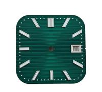 AOIMBNQC 1/4pcs NH35 Dial Man's Watch Square Green Luminous Suitable for NH35/NH36 Movement Accessories Repair Tool(Dial 7)