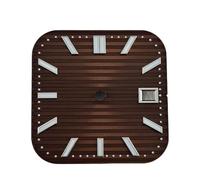 AOIMBNQC 1/4pcs NH35 Dial Man's Watch Square Green Luminous Suitable for NH35/NH36 Movement Accessories Repair Tool(Dial 6)