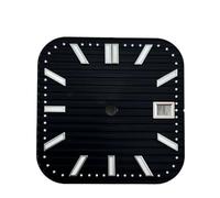 AOIMBNQC 1/4pcs NH35 Dial Man's Watch Square Green Luminous Suitable for NH35/NH36 Movement Accessories Repair Tool(Dial 3)