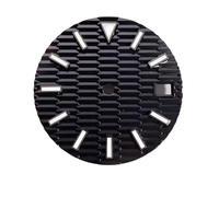 AOIMBNQC 1pc 28.5mm Watch Dial Luminous Faces for ETA 2824 2836 Movement Single Calendar Strip Nail for 8215 8200 821A Movements(Black)