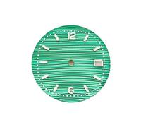AOIMBNQC 1pc 30.5mm NH35 Dial Green Luminous Bar Nail Watch Face for NH36 4R 7S26 Movement Mens Accessories Watches Repair Parts(03)