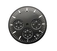 AOIMBNQC 1pc 32.5mm Watch Dial for VK63 Movement Multi-Function Chronograph Face Seconds Six Hands Green Luminous Accessories(Black 1)