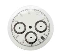 AOIMBNQC 1pc 32.5mm Watch Dial for VK63 Movement Multi-Function Chronograph Face Seconds Six Hands Green Luminous Accessories(White 1)