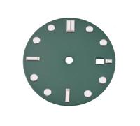 AOIMBNQC 1pc 32mm Blue/White/Black Watch Dial Blue Green Luminous for NH34 NH35 Movement Parts Sterile(C Green)