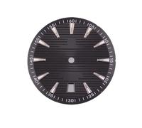 AOIMBNQC 1pc 33.5mm Green Luminous Blue/White/Black/Light Blue Watch Dial Fit 6.0 O'Clock Calendar Window NH35 NH35A Automatic Movement(D Black)