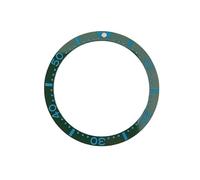 AOIMBNQC 1pc 38mm SUB Watch Bezel Blue Number Scale Flat Ceramic Ring Inner Diameter 31.5mm Accessories(Full Scale Dot Green)