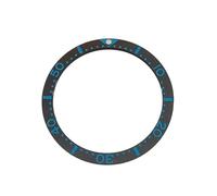 AOIMBNQC 1pc 38mm SUB Watch Bezel Blue Number Scale Flat Ceramic Ring Inner Diameter 31.5mm Accessories(Full Scale Dot Black)