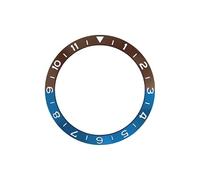 AOIMBNQC 1pc 38mmx30.6mm Curved GMT Bezel Insert Fit for SUB SKX007 SRPD NH35 NH36 Watch Case Men Watches Replace Ring(40)