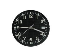 AOIMBNQC 1set 32mm Dial NH35 Hands, Green Luminous Watch with Pointer, for NH35/NH36/4R/7S Movement, Single Calendar Faces Parts(Black)