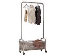 aoiuaoeniu Clothes Rail on Wheels, Metal Coat Stand Rack, Maximum Load of 80 kg, Mobile Coat Clothing, Sturdy Storage Shelf, Industrial Design, for Home Shop Bedroom : 60/80CMx37CMx167CM