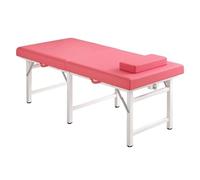 aoiuaoeniu Stationary Massage Bed with Facial Hole, PU Leather, Foldable, Wrinkle-Resistant, 2 Sections, Supportive, Stainless Steel Frame : 180x60x60CM/185x70x60CM