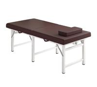 aoiuaoeniu Stationary Massage Bed with Facial Hole, PU Leather, Foldable, Wrinkle-Resistant, 2 Sections, Supportive, Stainless Steel Frame : 180x60x60CM/185x70x60CM