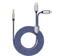 Aoiutrn Aux Cable for iPhone and USB C, Type USB C to 3.5mm Audio Adapter Cable with Extra 3.5mm Headphone Jack Compatible with iPhone 16/15, iPad, Samsung to Car Stereo, Headphone, Speaker