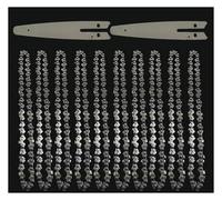 AOIUU 8 Inch 1/4" P Chainsaw Chain 45 Knots Portable Electric Saw Mini Chainsaw Logging Saw Blade Pruning Chain Saw Chain Accessories(8-inch Set8)