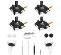AOJAKI Joystick Replacement Kit for Meta Quest 2/ Oculus Quest 2 Controller(9 in one), Oculus Quest 2 Accessories for Oculus Controller, Including Joystick, T5 Screwdriver, Tweezer, Pry Tool