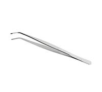 Aoje-Link 304 Stainless Steel Tweezers with Curved Serrated Tip Sewing Machine Electronic Repair Tweezers Pliers Multi-Purpose Tweezers Tool Pliers Silver 1pcs