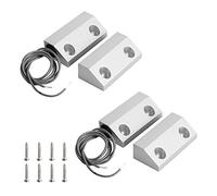 Aoje-Link MC-56 NC Wired Magnetic Switch Door Window Reed Switch Micro Alarm Magnetic Contact Security Silver Gray 2pcs