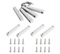 Aoje-Link MC-58 NC Wired Magnetic Switch Door Window Reed Switch Micro Alarm Magnetic Contact Security Silver Gray 4pcs
