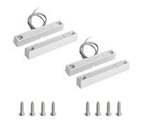 Aoje-Link MC-58 NC Wired Magnetic Switch Door Window Reed Switch Micro Alarm Magnetic Contact Security Silver Gray 2pcs