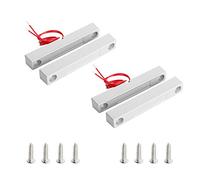 Aoje-Link MC-58 NO Wired Magnetic Switch Door Window Reed Switch Micro Alarm Magnetic Contact Security Silver Gray 2pcs