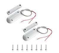 Aoje-Link OC-60B NO Rolling Door Contact Magnetic Reed Switch Alarm Sensor with 2 Wires, Zinc Alloy, 2pcs