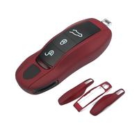 Aojezoor Bordeaux Red Key Fob Cover Compatible with Porsche Key Shell Key Fob Shell Replacement Compatible with Porsche Cayenne Panamera 911 718 Macan Boxster Cayman Old Style