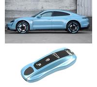 Aojezoor LCE Crystal Blue Key Fob Cover Compatible with Porsche Cayenne 2018-2025 Panamera 2017-2024 911 2019-2023 Taycan 2019-2024 Compatible with Porsche Key Cover